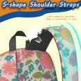 thumbnail image 5 of Pioneer Flower Floral Print Pattern 17" School Backpacks for Teens,Waterproof Oxford Fabric,S-Shape Padded Straps for School,Travel,Hiking,Camping, 5 of 5