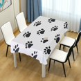 thumbnail image 4 of Yayeee Tablecloths 60" x 108" Rectangle Wrinkle Resistant Party Table Cover, Black Cartoon Cat Paw, 4 of 8