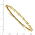 thumbnail image 3 of Real 14kt Yellow Gold Bamboo Design Diamond Hinged Bangle; 7 inch; for Adults and Teens; for Women and Men, 3 of 3