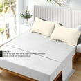 thumbnail image 3 of 1000 Thread Count Egyptian Cotton 2-Piece Pillow Sham Set with Flanged Border, Standard Size (20" x 26") Ivory Solid, 3 of 4