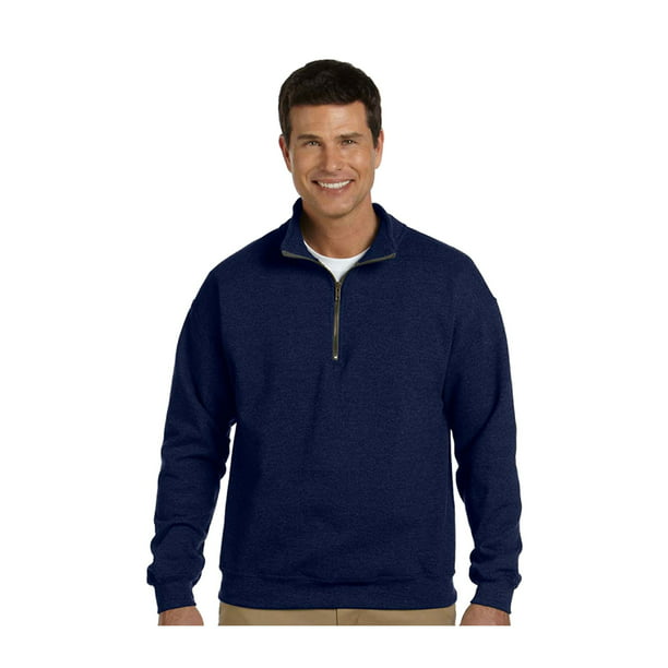 Gildan - Gildan Men's Contrast Vintage 1/4 Zip Cadet Collar Sweatshirt ...