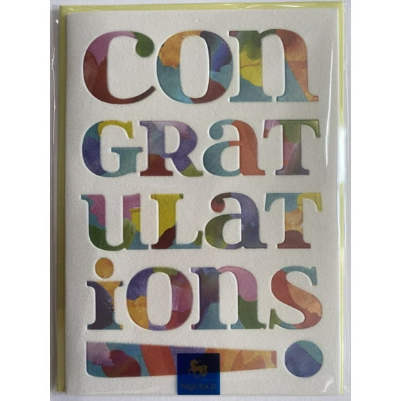 NIQUEA.D, Congrats Lettering Congratulations Card