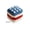 B, variant on erdimoy 4th of July Patriotic Crochet Dice Ball, 2.36" Handmade Red White Blue Stuffed Decor (2 Styles)