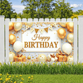 thumbnail image 7 of Glittering Design Happy Birthday Banner Golden Balloon Celebration Decoration for Party Event Festive Indoor, 7 of 7
