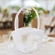 thumbnail image 5 of Cesta elegante para niña de flores de boda, contenedor de dulces de fruta con símbolo de amor elegante Blanco Zulema Cesta floral de boda, 5 of 8