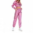 thumbnail image 6 of Fesfesfes Women Pant Fashion Holographic Streetwear Club Cool Shiny Causal Pants, 6 of 9