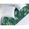thumbnail image 2 of Floral Aquarelle Bed Runner, Bohemian Vibes Jungle Flowers Watercolor Style Art Pattern, Decorative Accent Bedding Scarf for Hotels Homes & Guest Rooms, Queen, Fern Green and Dark Teal, by Ambesonne, 2 of 3