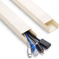 thumbnail image 1 of Cord Hider Wall for One Cord in Cord Covers for Wires on Wall Easy Install Cable Cover Wall Cable Raceway Hide Cords Cable Hider Cord Management Wall x Lin W.in H.in, 1 of 7