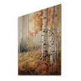 thumbnail image 2 of Designart "Autumn Tapestry Birch Woods IX" Floral Print on Natural Pine Wood, 2 of 5
