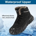 thumbnail image 4 of Ecetana Men's Winter Snow Boots Warm Faux Fur Lined Non Slip Outdoor Shoes for Hiking Walking, 4 of 7