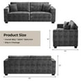 thumbnail image 2 of COPIAE 86 Inch Sofa with Extra Deep Seats Oversize,2 Seater Sofa for Living Room, Modern Couch and Sofa, Comfy Armrests and Seats and Backrests, Easy Installation,Chenille Fabric Gray, 2 of 13