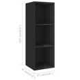 thumbnail image 4 of vidaXL 2 Piece TV Cabinet Set High Gloss Black Engineered Wood, 4 of 5