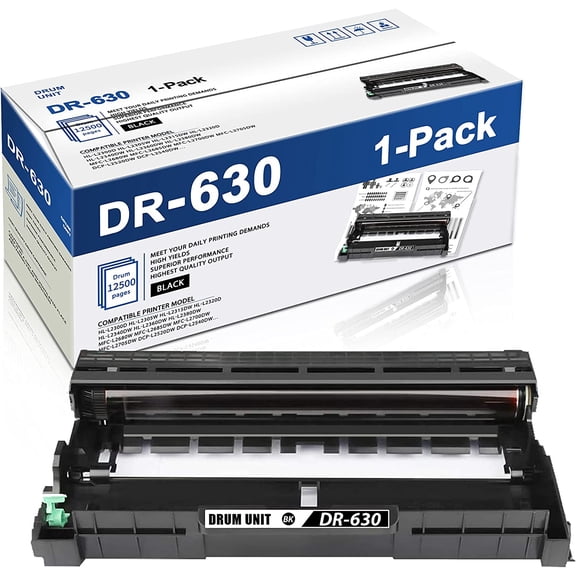 1 Pack DR630 DR-630 Drum Unit Replacement for Brother HL-L2300D L2320D L2305W L2315DW MFC-L2707DW L2705DW DCP-L2520DW L2540DW Printer Drum Unit (Toner Not Included)
