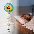 thumbnail image 4 of Personalized Wall Clock Non-Ticking Silent Clocks Battery Operated Round Clocks Decorative for Bathroom,Office-Sunflower On Blue Background(12inch), 4 of 4