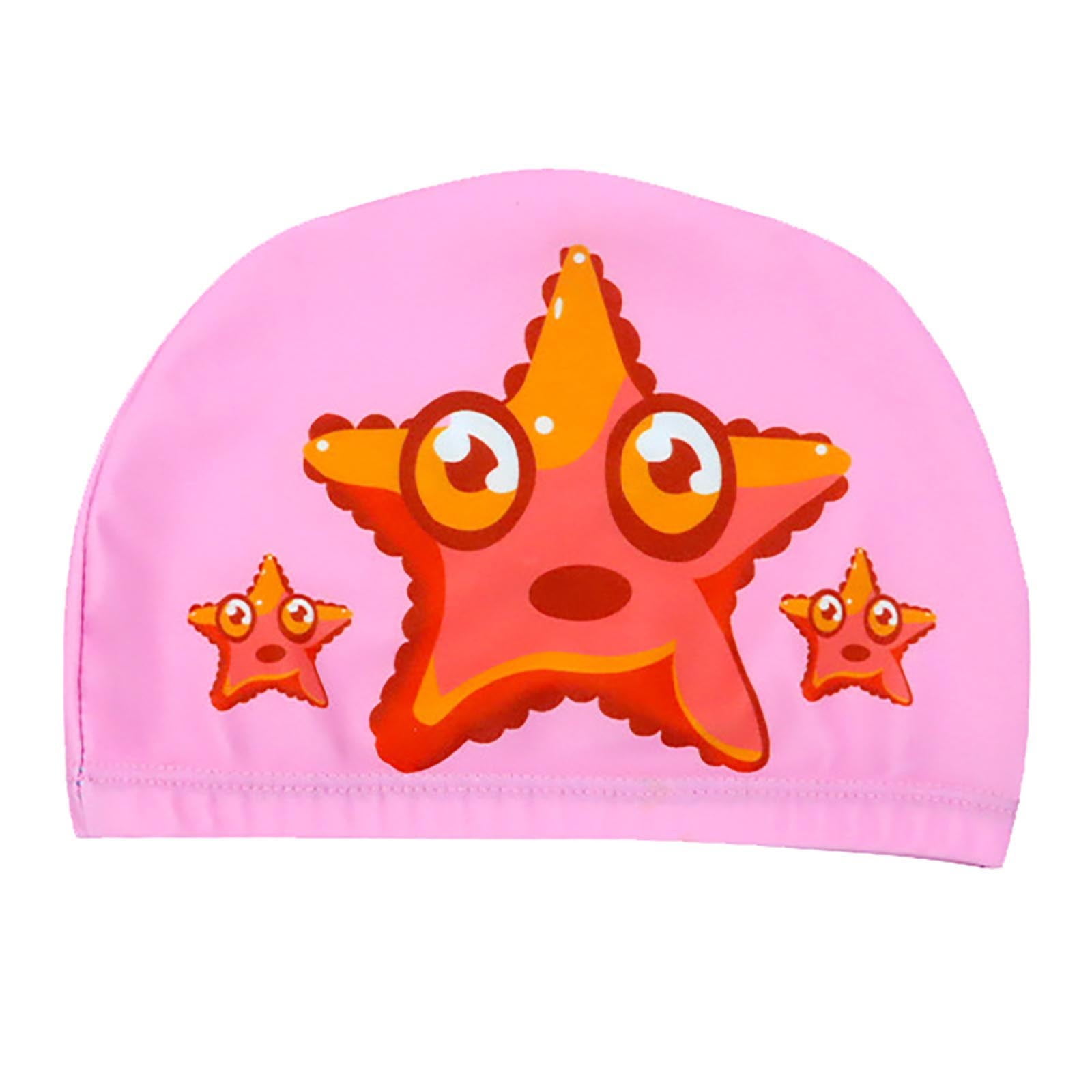 Kids Swim Caps Baby Bathing Caps Children Cartoon Swimming Hat for Long