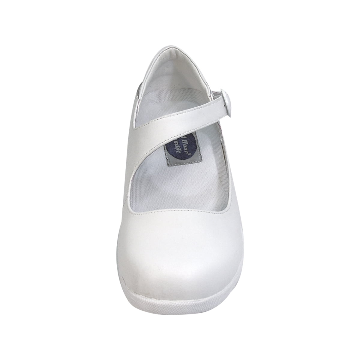 24 HOUR COMFORT Michele Wide Width Professional Sleek Shoe WHITE 10