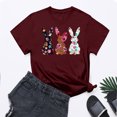 thumbnail image 2 of VBTAPA Short Sleeve Tops for Women 2025 Easter Christian T-shirts Jesus Cross Print Graphic Tees Novelty Holiday Blouse Flash Sales Wine S, 2 of 6
