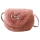 thumbnail image 1 of Mini bolsos de hombro peludos con nudo de lazo encantador para niños y niñas, bolsos cruzados, 1 of 6