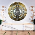 thumbnail image 6 of THE GEARS CLOCK Wall Clock with Real Moving Gears EN-LI_ 36 in Round Gold-Antique, 6 of 11
