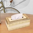 thumbnail image 2 of GUOOL Facial Tissue Box Cover Napkin Paper Holder Tissue Dispenser Toilet Paper Tissue Gold Beige, 2 of 7