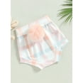 thumbnail image 5 of Douhoow Baby Girls Easter Shorts Cartoon Rabbit/Plaid Print Pompoms Tail Shorts, 5 of 8