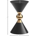 thumbnail image 5 of Meridian Furniture Malia Black and Gold Metal Hourglass Shaped End Table, 5 of 7