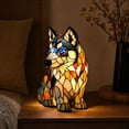 thumbnail image 5 of JHRGJIO Puppy Lamp Stained Glass, Dog Night Light Stained Resin Pup Light Charge Powered, Table Lamp Puppy Lamps for Home Bedroom Desk Display Warm Cozy Cute Unique, 5 of 7