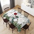 thumbnail image 6 of Green Snowman Christmas Table Cloth Waterproof Tablecloths, Eucalyptus Leaves Xmas Snowflake Tablecloth Dining Table Cover for Kitchen Party Tabletop Outdoor, Rectangle Tablecloth 54x108 Inch, 6 of 9