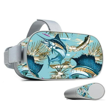 MightySkins OCGO-Island Fish Skin Decal for Oculus Go Mobile VR Sticker - Island Fish