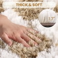 thumbnail image 4 of CozyDesg Large Rugs,4'x6' Soft Fluffy Shag Indoor Floor Carpet for Living Room Bedroom Dining Room Office Home Decor,Beige & White, 4 of 7
