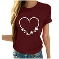 thumbnail image 2 of Busydd Womens Summer Tops Floral Plus Size Tops Short Sleeve Crewneck Shirts Soft Fashion Cute Blouses Loose Fit Basic Tees Casual Dressy Tops for Women, 2 of 7