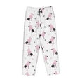 thumbnail image 4 of Naloa Cute Poodle Dog Print Women’s Ultra-Soft Comfy Pajama Lounge Pants with Pockets & Drawstring, 4 of 8