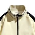 thumbnail image 4 of Yongwang Mens Long Sleeve Color Block Jacket Stand Collar Zip Up Jacket Casual Loose Fit Jacket with Pockets, 4 of 6