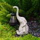 thumbnail image 4 of Luz De Estatuilla De Elefante Estatua de Animal Solar, luz de escultura de gato, cura de resina ligera para jardín exterior, 4 of 8