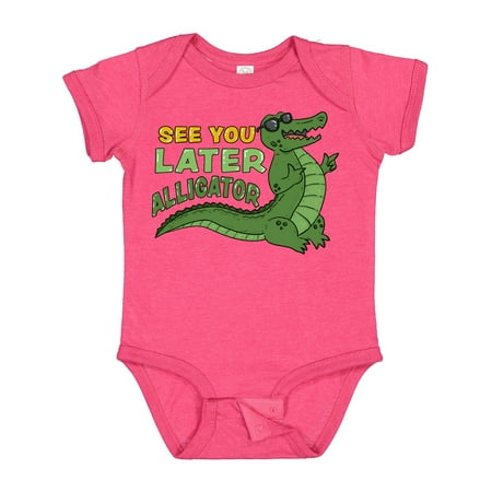 

Inktastic See You Later Alligator with Black Sunglasses Gift Baby Boy or Baby Girl Bodysuit