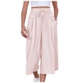 thumbnail image 1 of Pantalones rectos elegantes e informales para mujer: color liso, cintura elástica, adecuados para ocasiones cotidianas y deportivas, tallas reales., 1 of 7