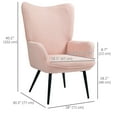 thumbnail image 3 of HOMCOM Fauteuil d'Appoint Moderne en Sherpa Rembourré pour Chambre, 3 of 10