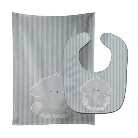 Elephant Al Baby Bib & Burp Cloth