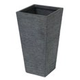 thumbnail image 1 of LuxenHome Gray MgO Textured Tall Angled Square Planter, 1 of 9