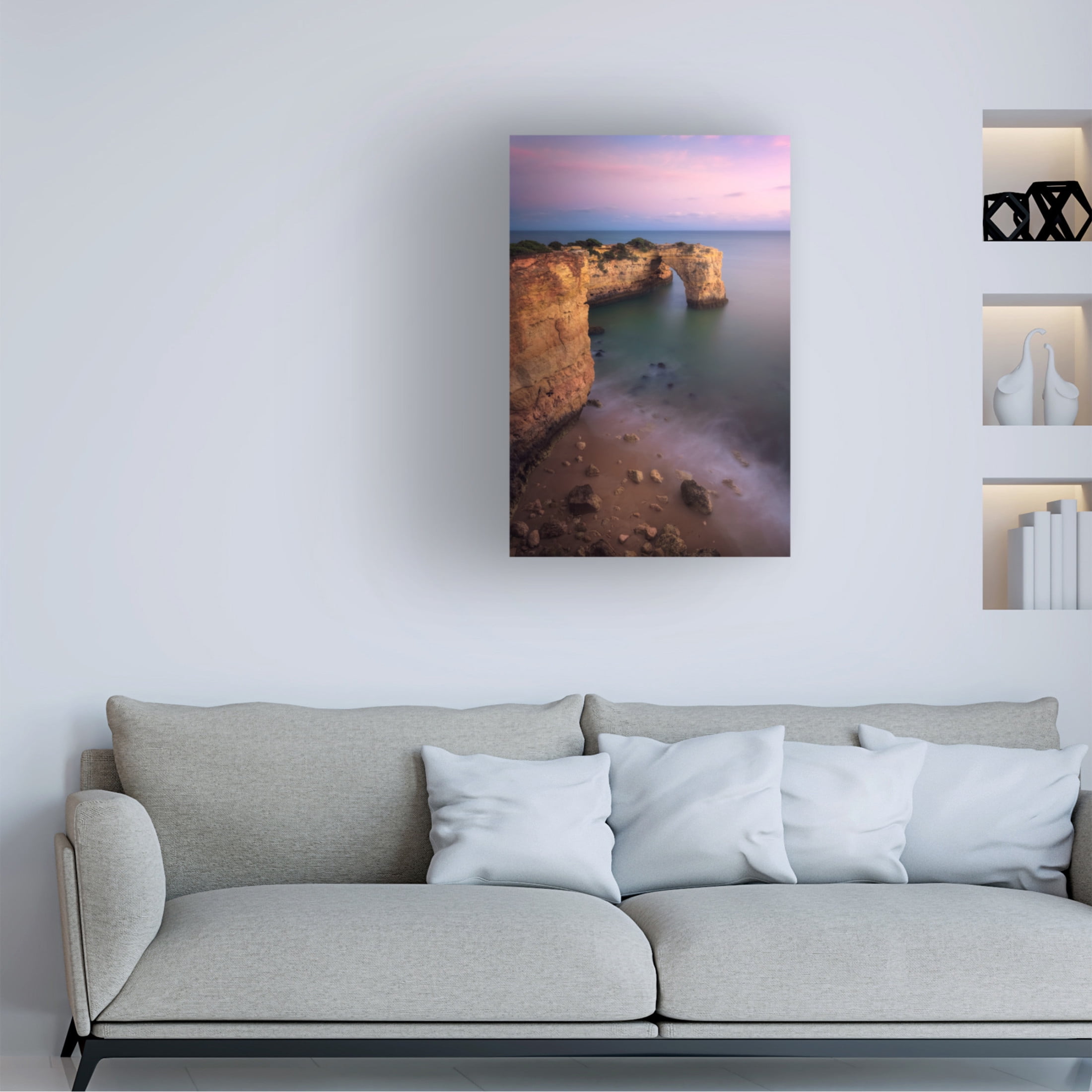 Canvas Wall Art - Sara Delgado Alados 'Praia Da Estaquinha' Wall Art for Living Room, Bedroom, or Office D?cor by Trademark Fine Art - 22 x 32 Inches