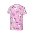 thumbnail image 3 of Boys Girls Hello Kitty Shirt Graphic T-Shirt Crewneck Short Sleeve 3d Colorful Tops Tees, 3 of 6