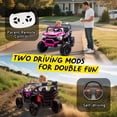 thumbnail image 2 of Xuanlur 24V Ride On Toys for Big Kids, Electric Off-Road UTV Truck with Remote Control, Kids Ride on Cars for Boys Girls, LED, Power Display, Efficiency Battery, 4X100 Motors, Music, Pink, 2 of 8