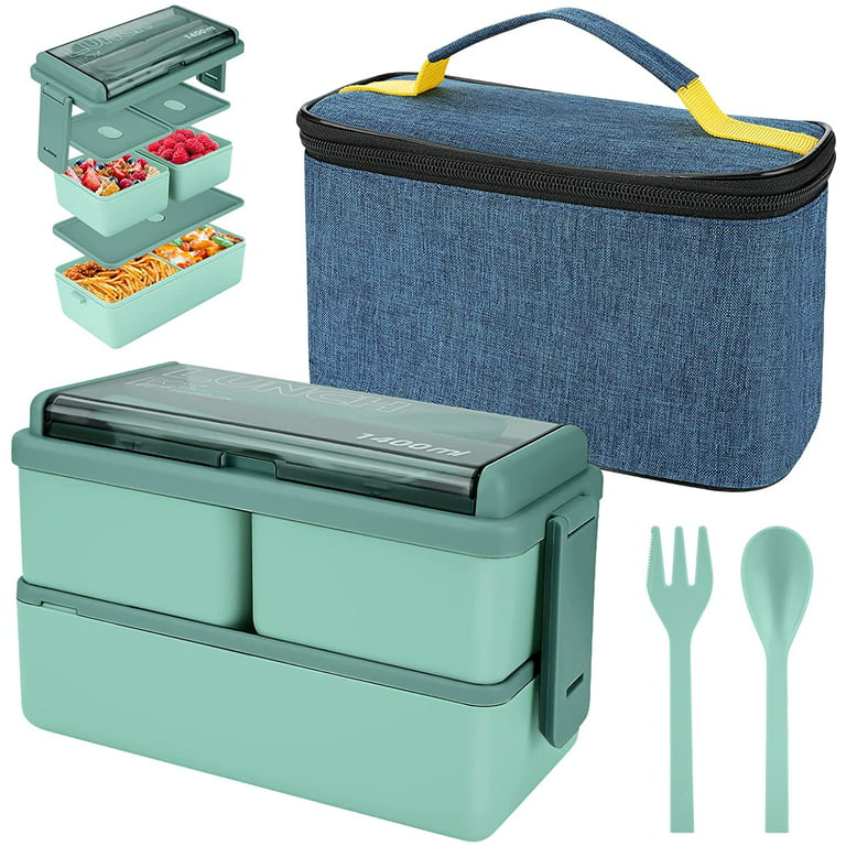 Lunch Box Bento Packed Work Food Container Storage Tupper Hermetic Pots  Prep Meal Plastic Covered Cutlery For Adults Kitchen