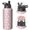 Pastel Spooky, variant on Cute Halloween 32oz Stainless Steel Tumbler with Handle and Straw – Pumpkin Witch Ghost Travel Mug – Vacuum Insulated Reusable Cup for Fall Gift Women Men