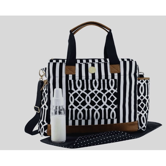 Mud Pie Larger Diaper Bag Overnight Travel Tote Weekender