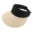 thumbnail image 4 of Milisten 1Pcs Folding Visor Hat Straw for Women Simple Design Summer Shade, 4 of 8