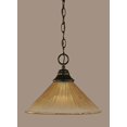 thumbnail image 1 of Toltec Lighting 10-MB-700 Chain Hung Pendant Shown In Matte Black Finish With 12 Amber Crystal Glass, 1 of 1