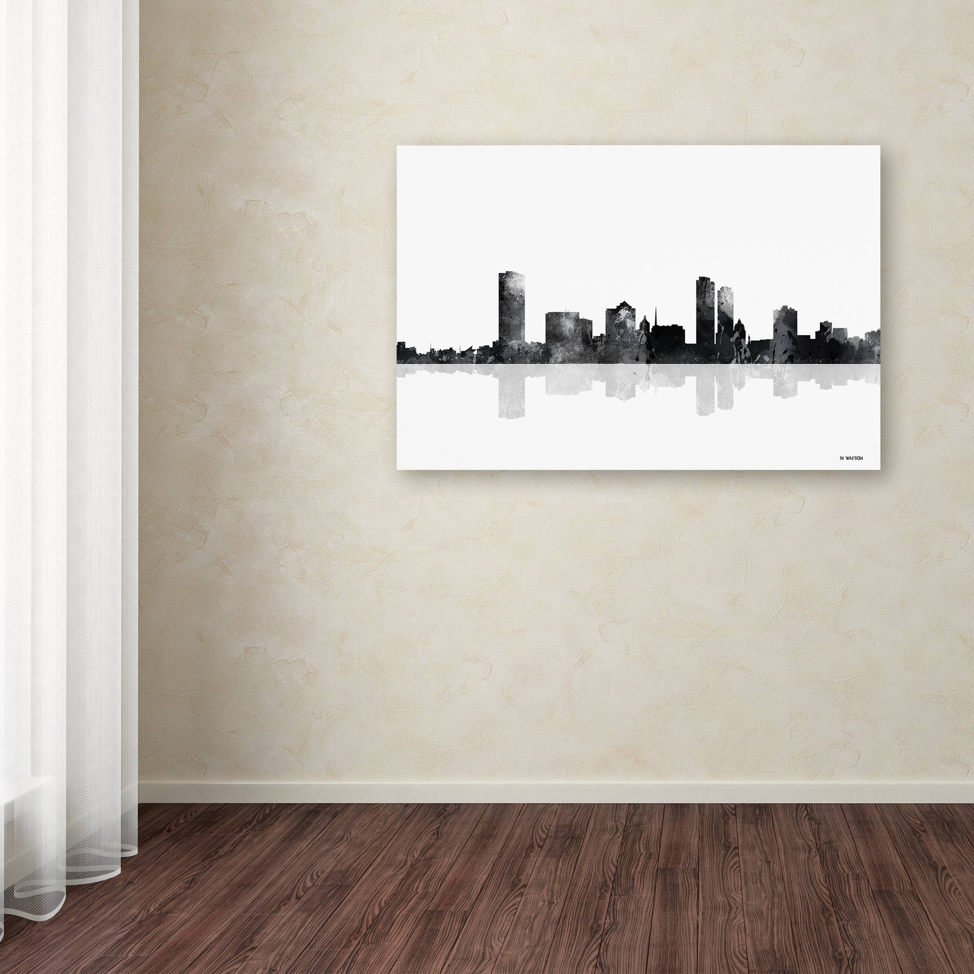 Trademark Fine Art "Milwaukee Wisconsin Skyline BG-1" Canvas Art by Marlene Watson