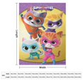 thumbnail image 3 of Manta SuperKitties de franela suave y acogedora con dibujos animados para niños y niñas, mantas de vellón cálidas de lujo para sofá, cama, camping, viajes, 60 x 80 pulgadas, 3 of 8