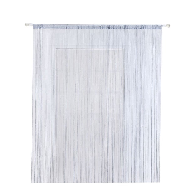 Puerta ventana cuerda sólida cortina tira borla cortina divisor pura decoración del hogar cenefa 200 cm x 100 cm Scienceny JJ18480-07